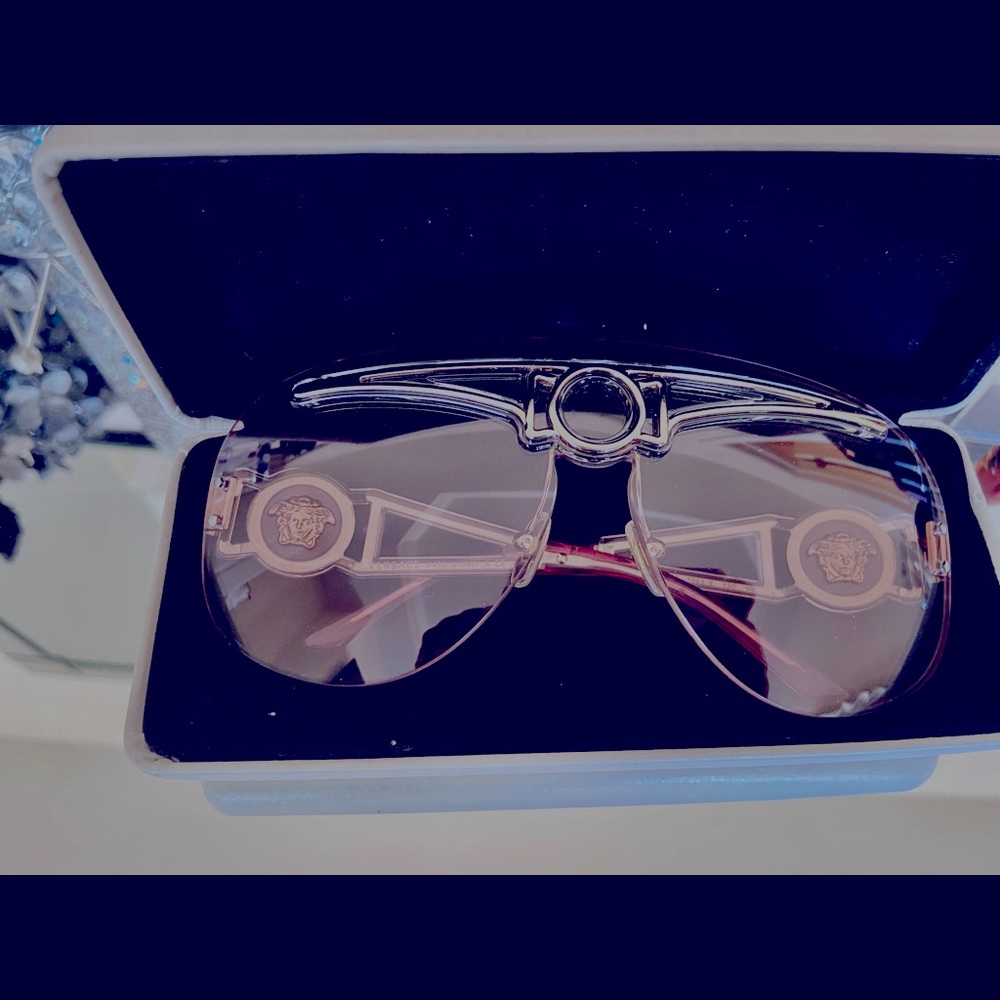 Authentic Versace Frames Soft Pink With Versace Emblem